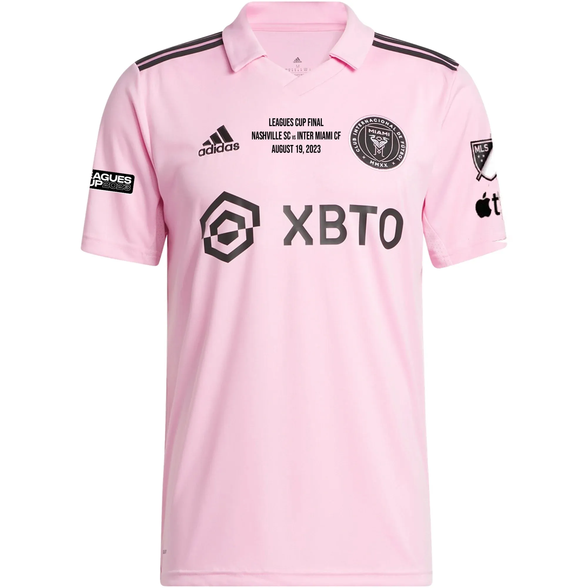 adidas Inter Miami Benjamin Cremaschi Home Jersey 23/24 w/ MLS   Leagues Cup Patch   Match Details (True Pink/Black)