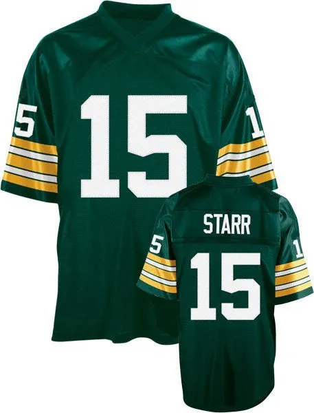 Bart Starr Green Bay Packers Throwback Football Jersey