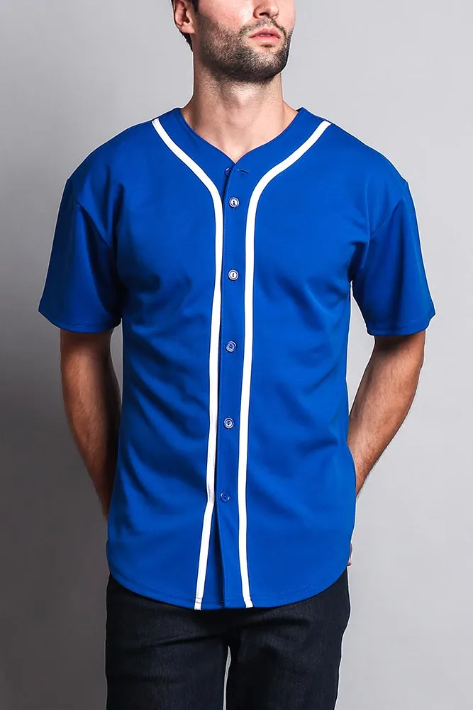 Baseball Button Down Short Sleeve Jersey