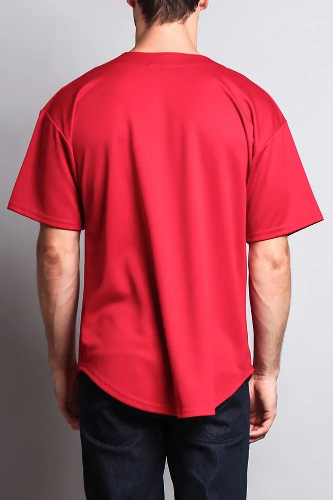Baseball Button Down Short Sleeve Jersey
