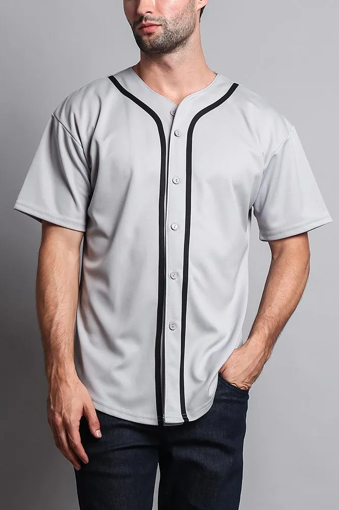 Baseball Button Down Short Sleeve Jersey
