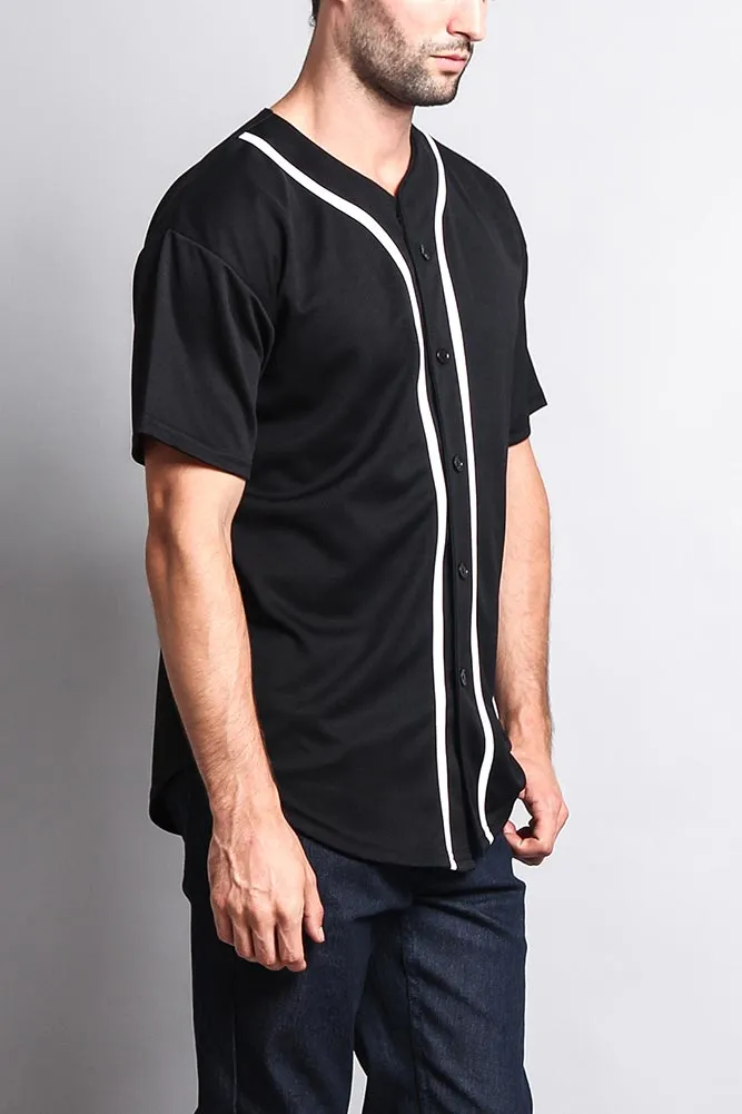 Baseball Button Down Short Sleeve Jersey