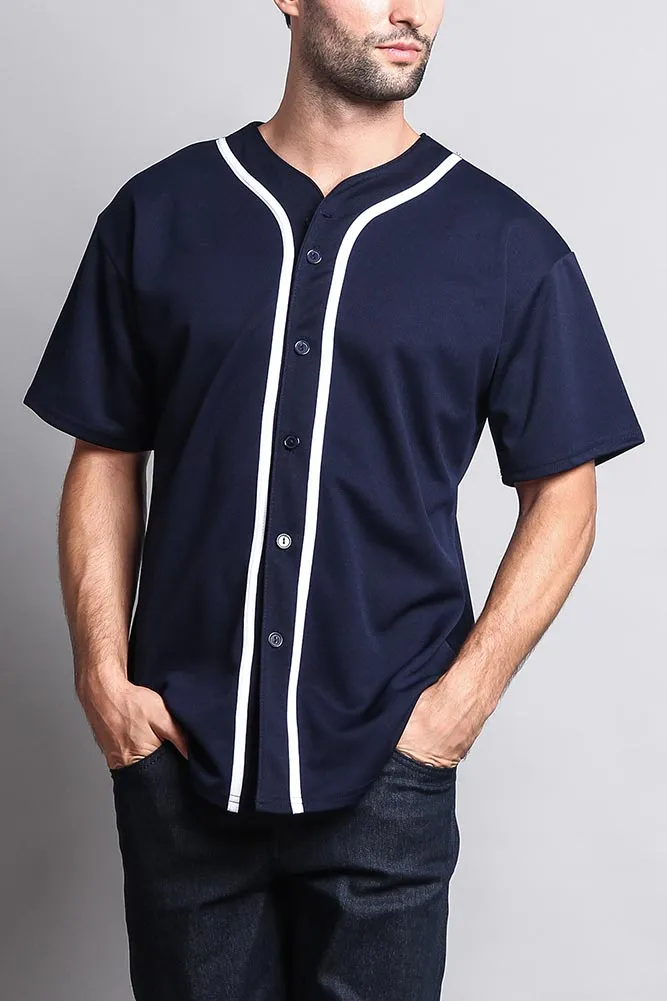 Baseball Button Down Short Sleeve Jersey