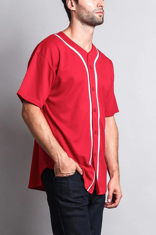 Baseball Button Down Short Sleeve Jersey