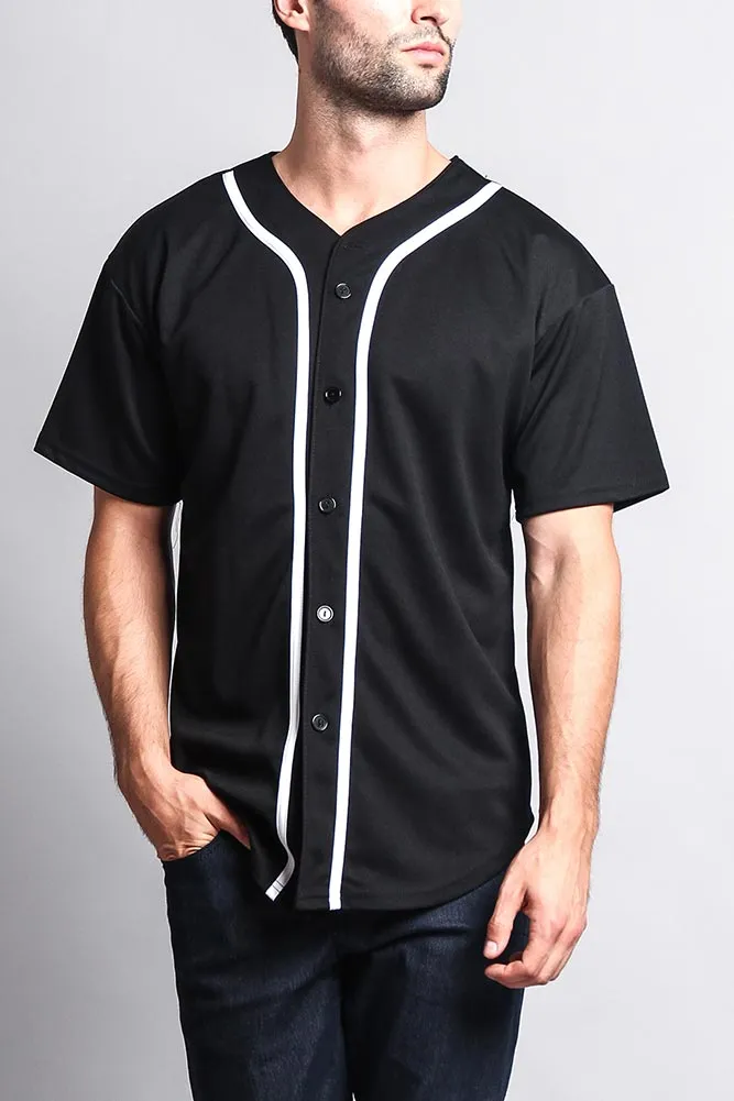 Baseball Button Down Short Sleeve Jersey