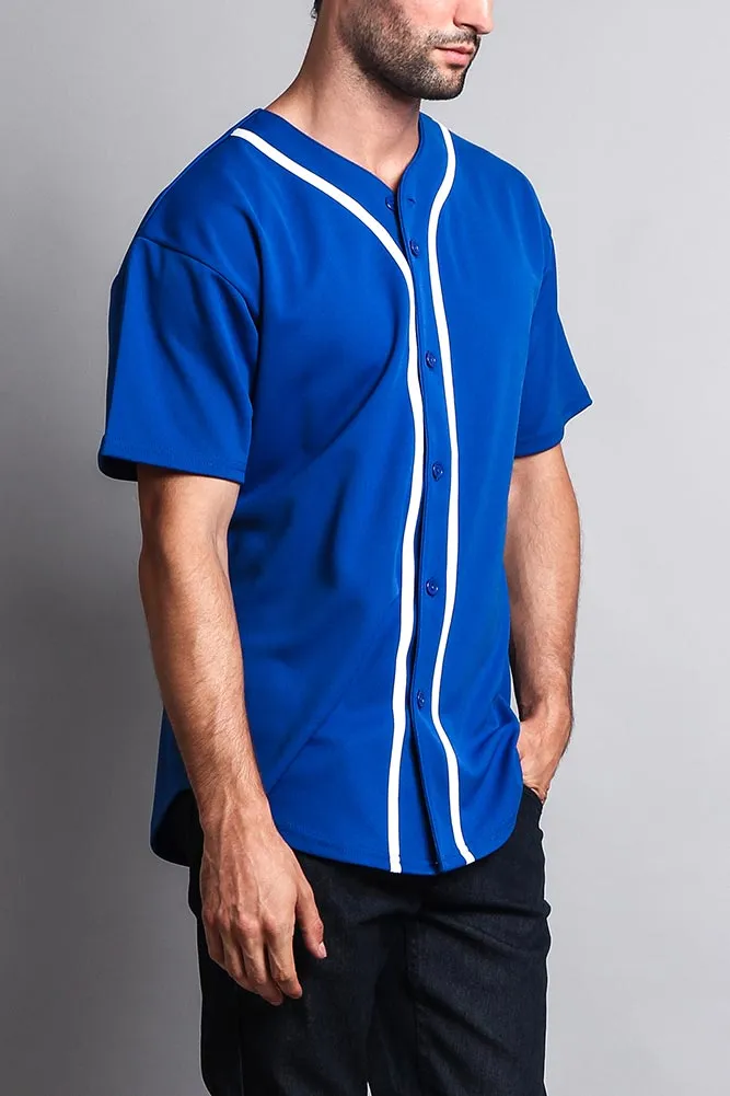 Baseball Button Down Short Sleeve Jersey