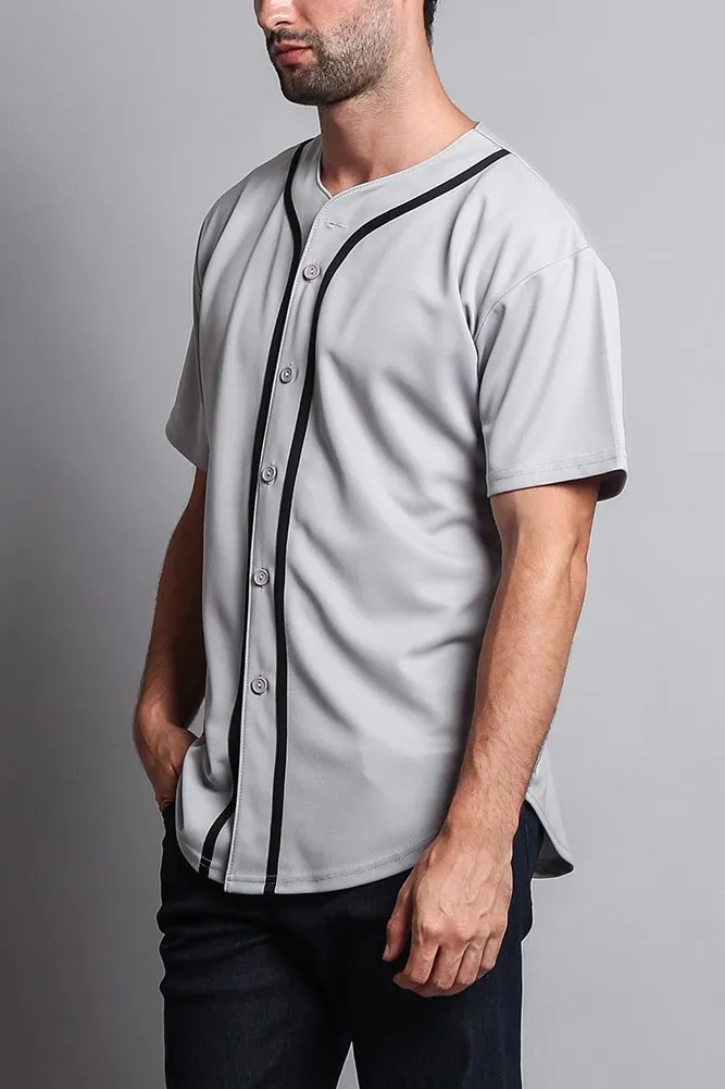 Baseball Button Down Short Sleeve Jersey