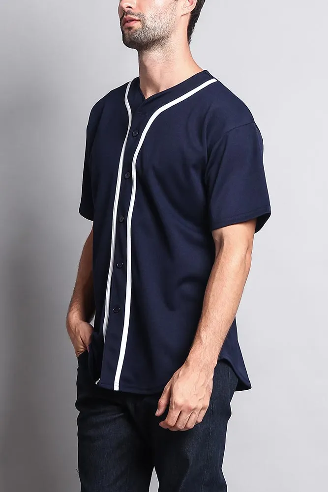 Baseball Button Down Short Sleeve Jersey