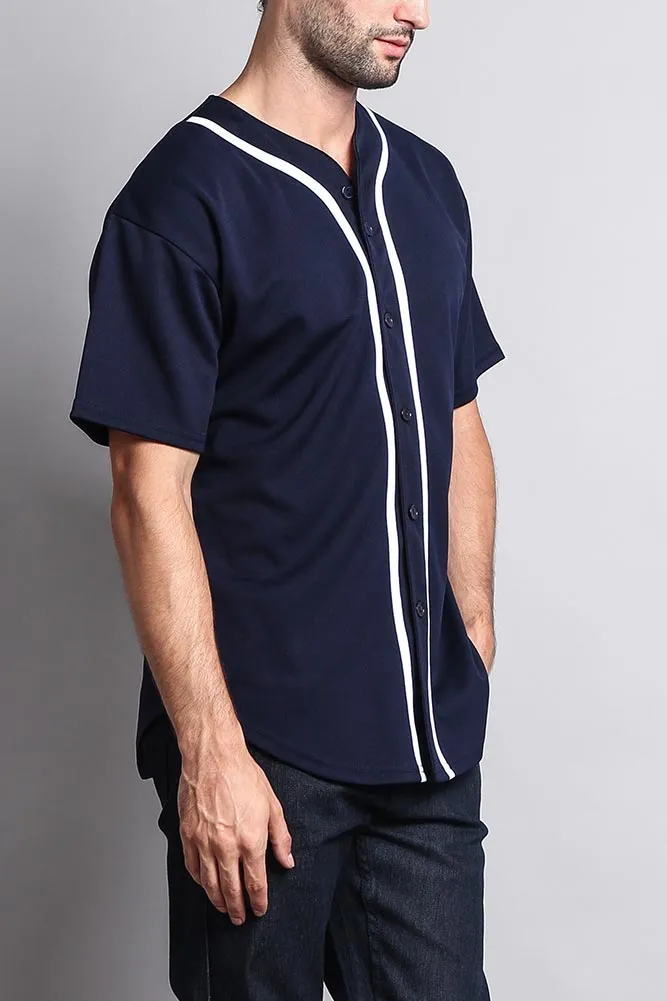 Baseball Button Down Short Sleeve Jersey