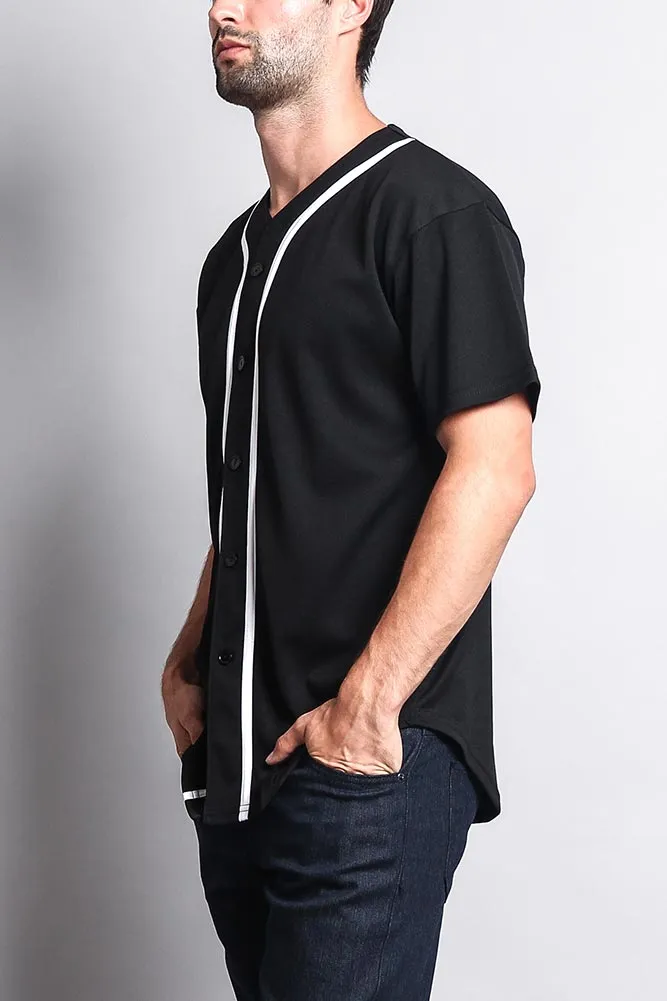 Baseball Button Down Short Sleeve Jersey