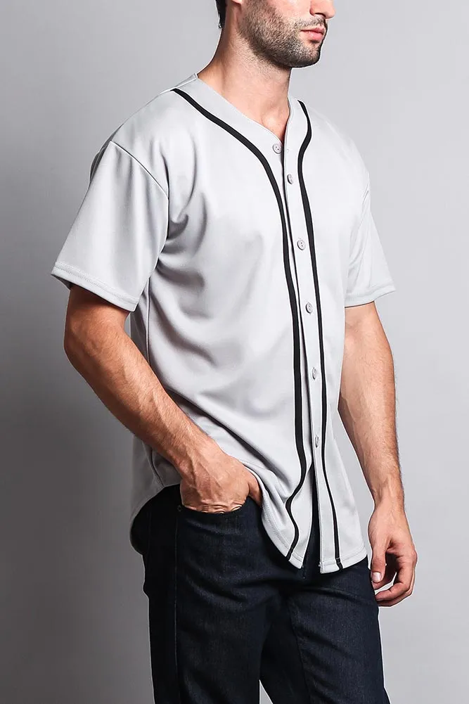 Baseball Button Down Short Sleeve Jersey