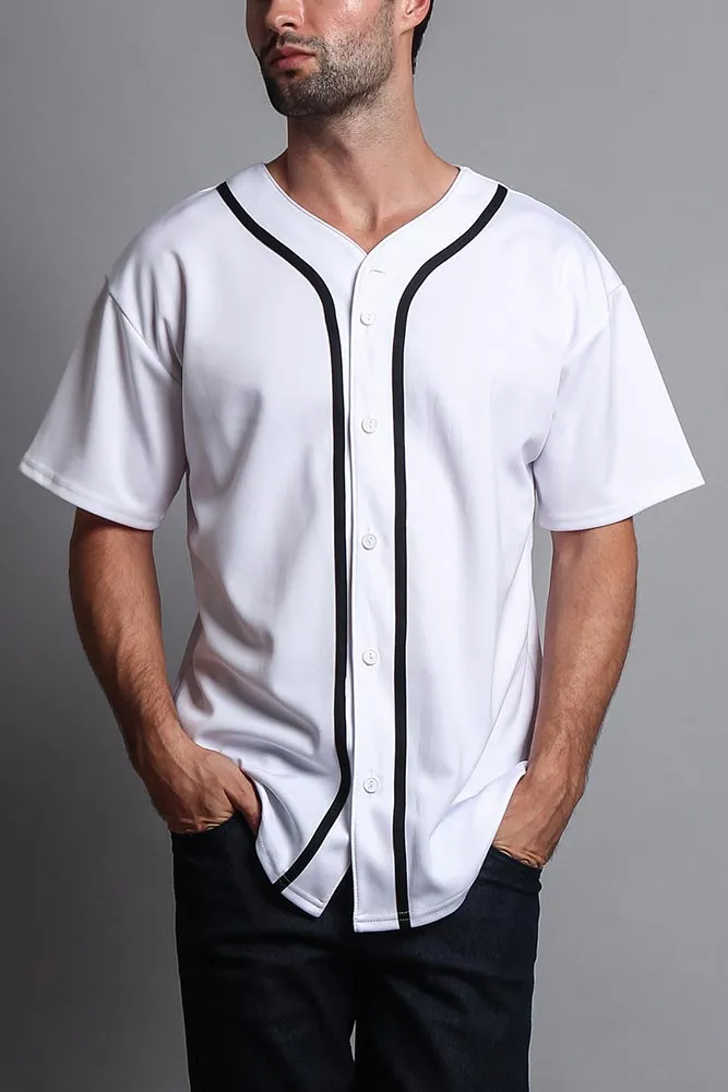 Baseball Button Down Short Sleeve Jersey
