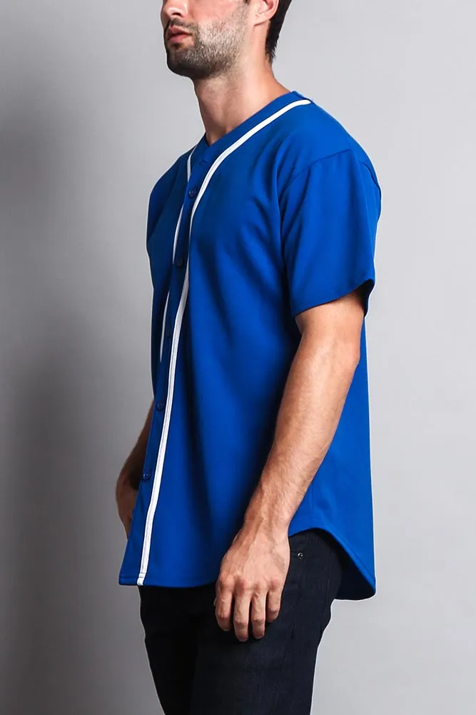 Baseball Button Down Short Sleeve Jersey