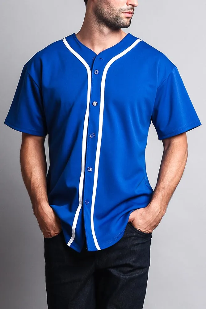 Baseball Button Down Short Sleeve Jersey