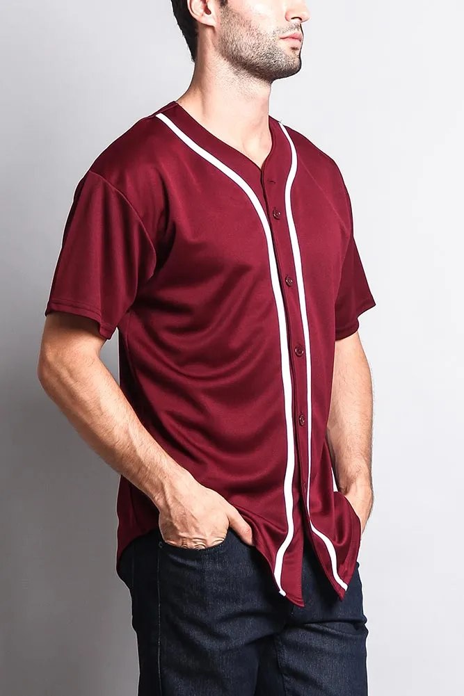 Baseball Button Down Short Sleeve Jersey