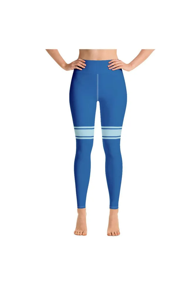Blue Banded Yoga Leggings