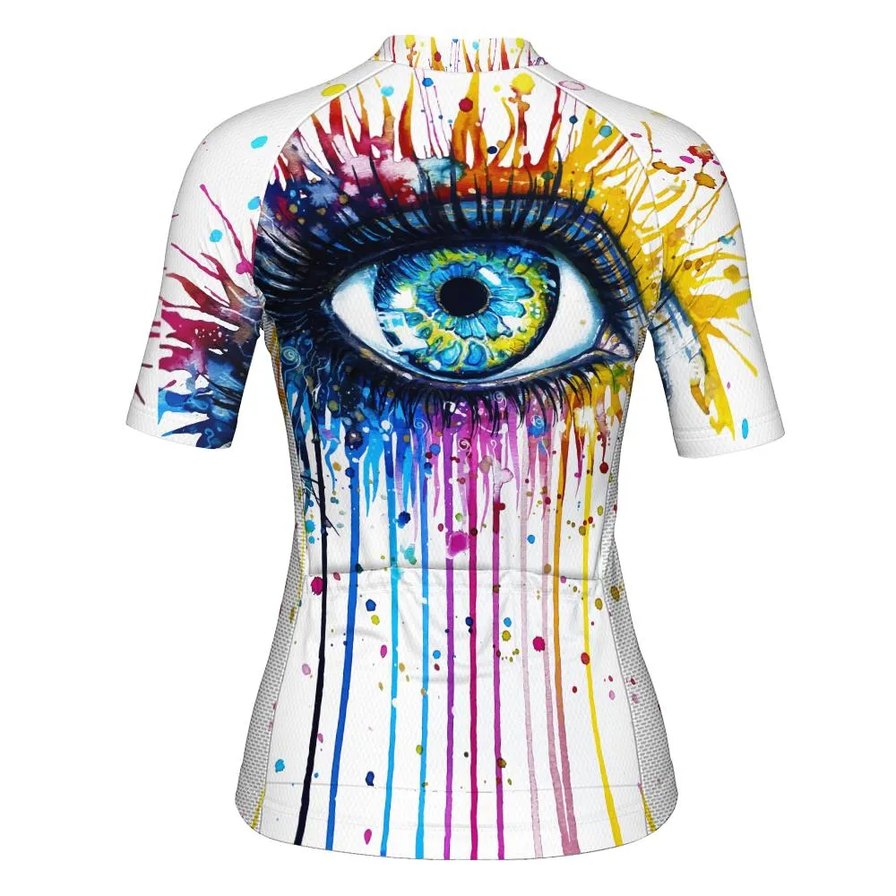 Colorful Short Sleeve Cycling Jersey for Women