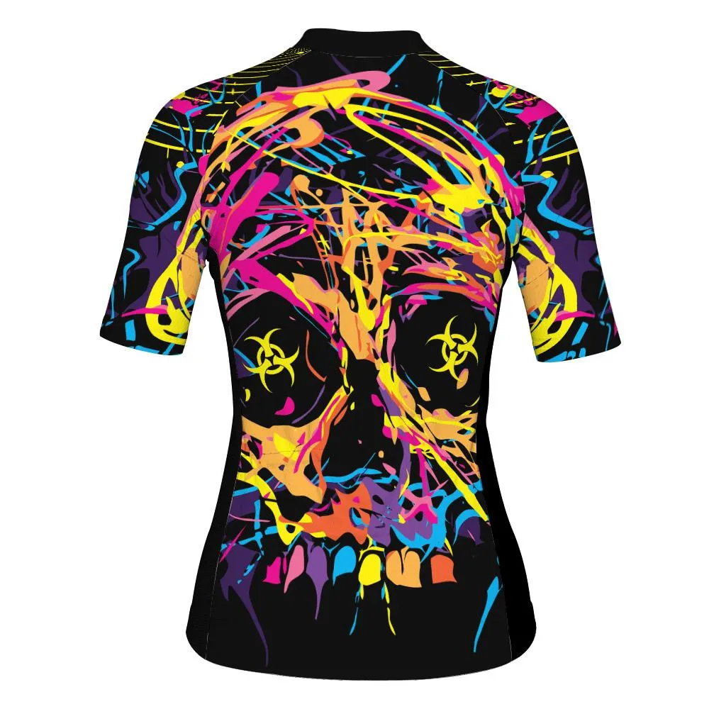 Colorful Short Sleeve Cycling Jersey for Women