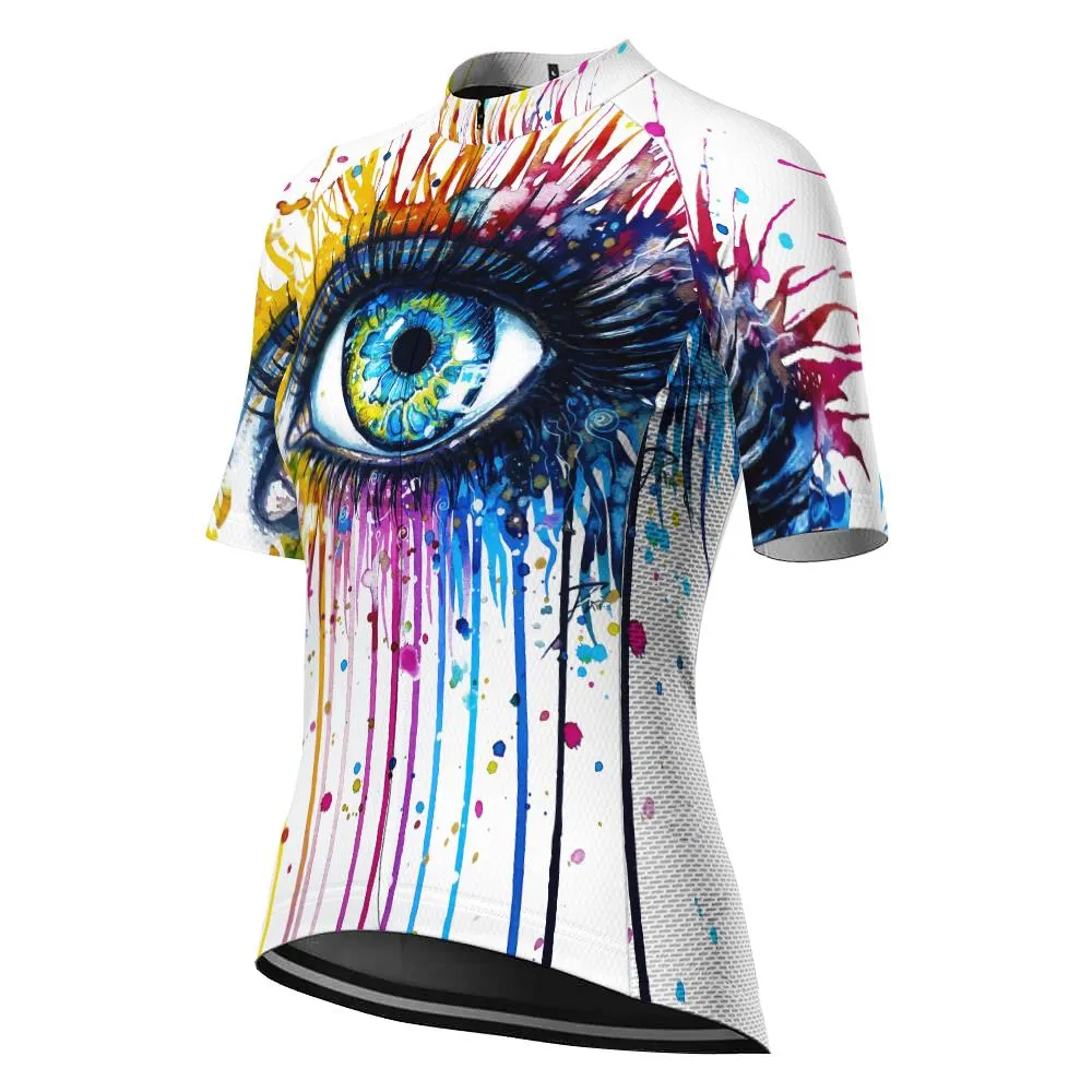 Colorful Short Sleeve Cycling Jersey for Women