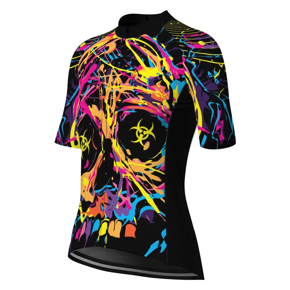 Colorful Short Sleeve Cycling Jersey for Women