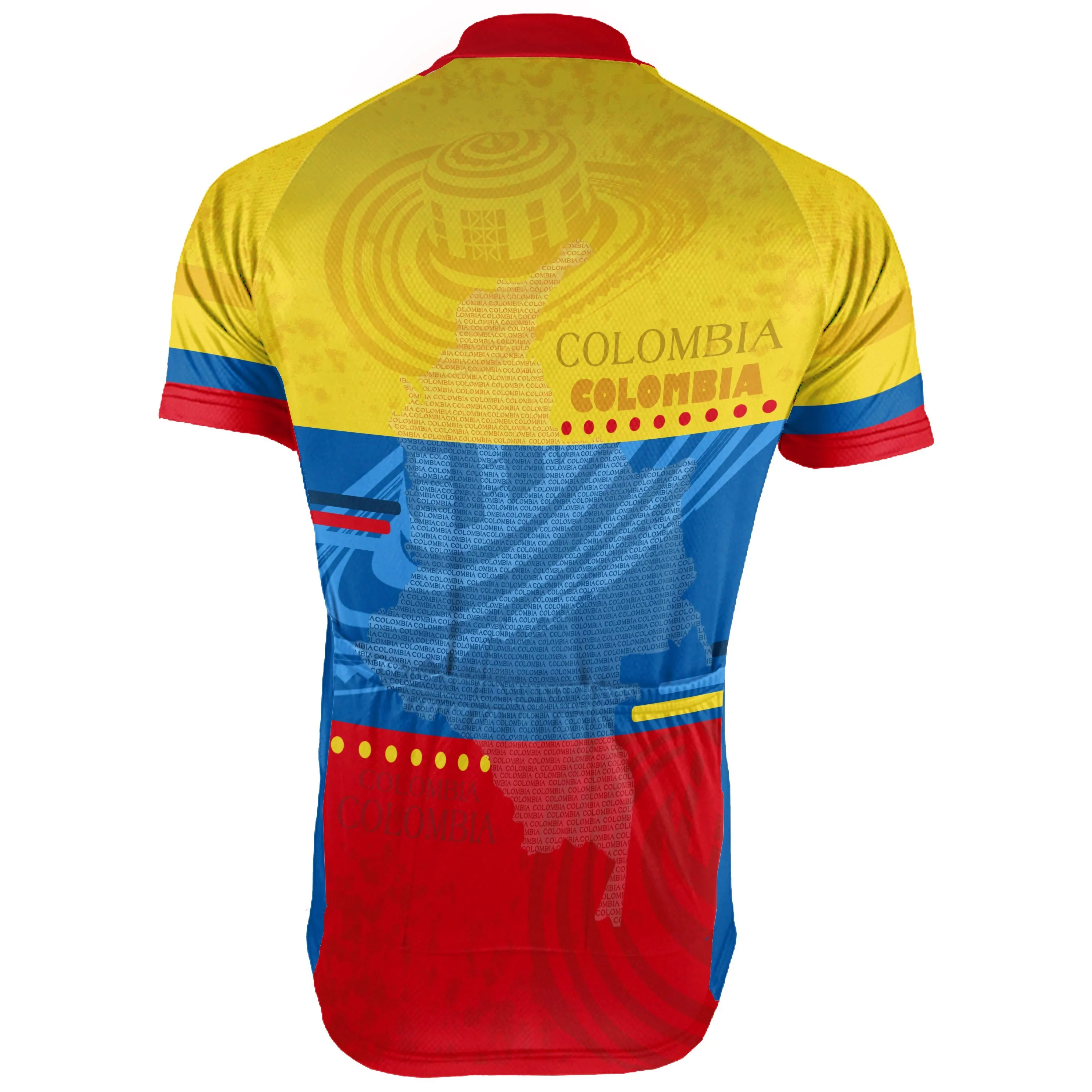 Customized Colombian Short Sleeve Cycling Jersey For Men