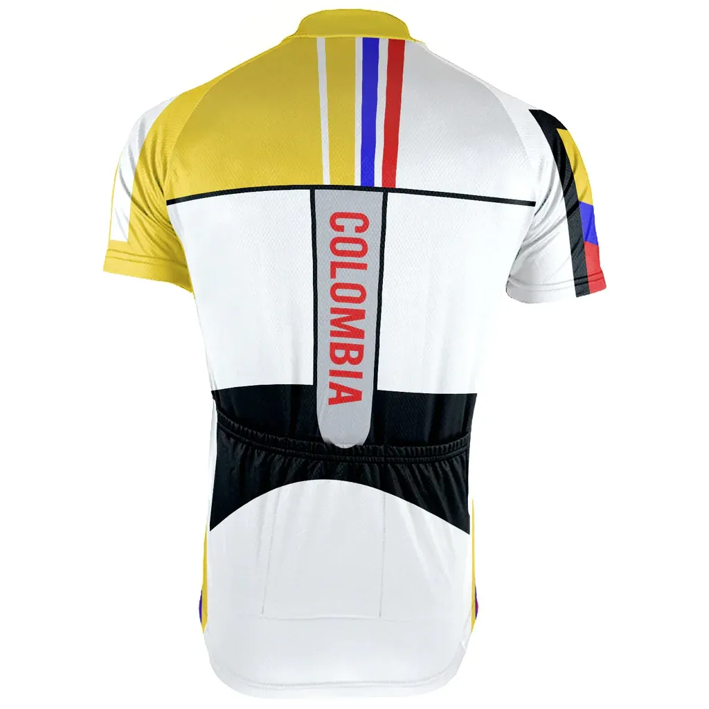 Customized Colombian Short Sleeve Cycling Jersey For Men