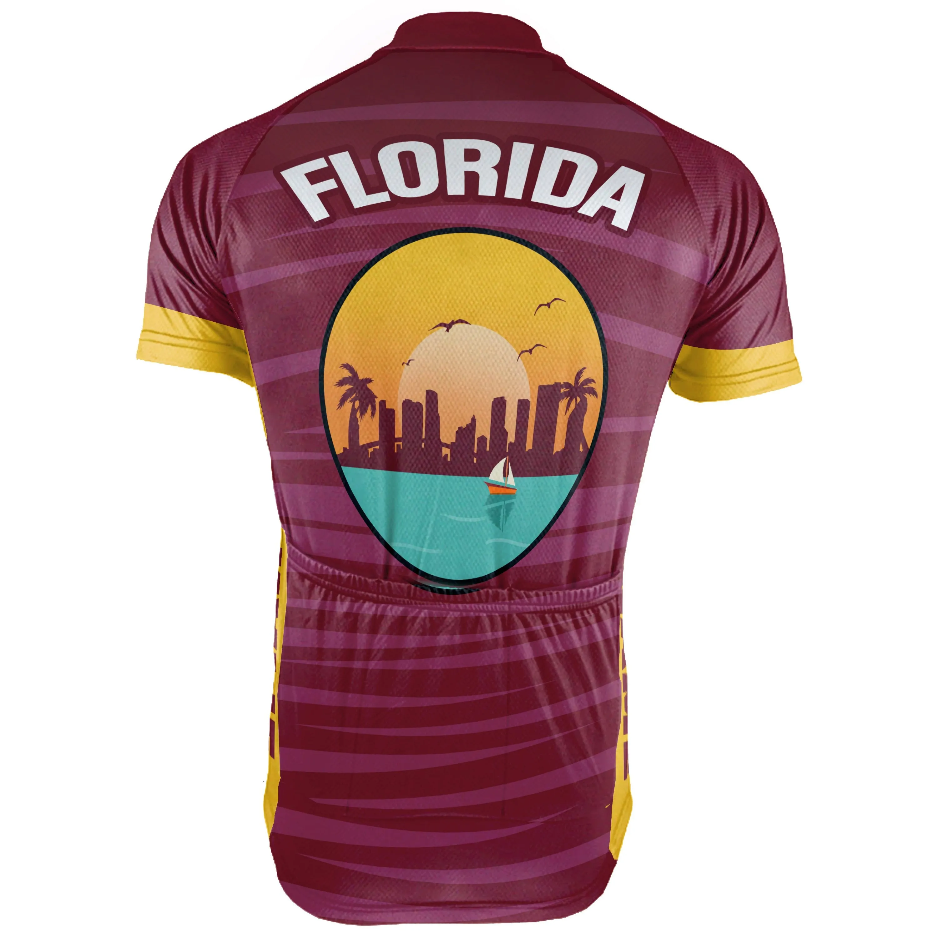 Customized Florida Short Sleeve Cycling Jersey for Men