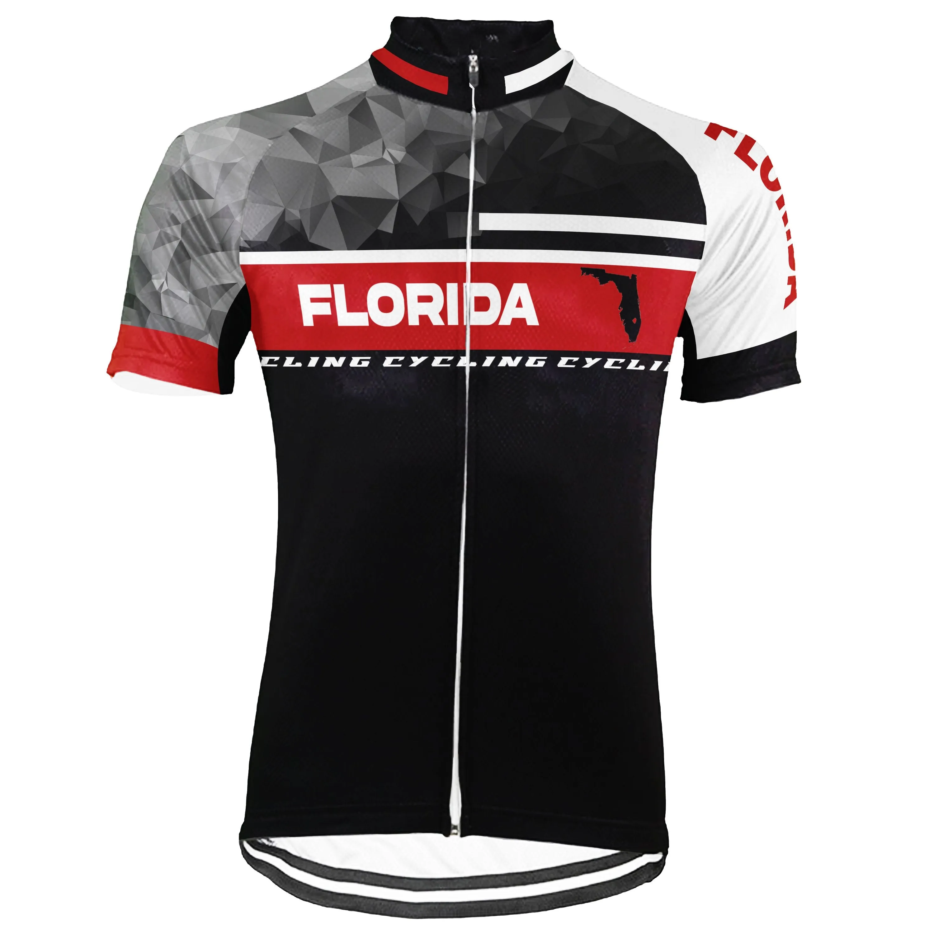 Customized Florida Short Sleeve Cycling Jersey for Men