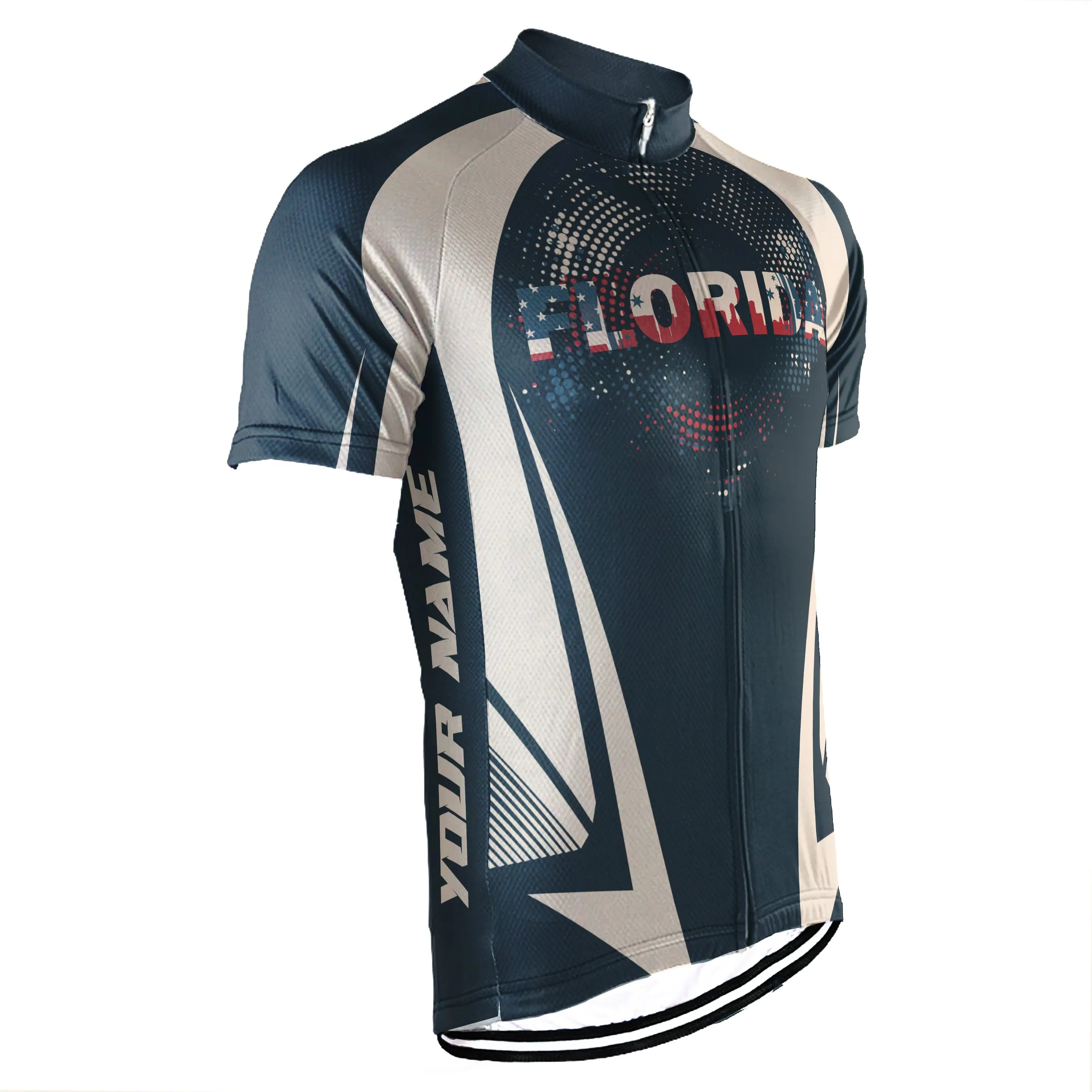 Customized Florida Short Sleeve Cycling Jersey for Men