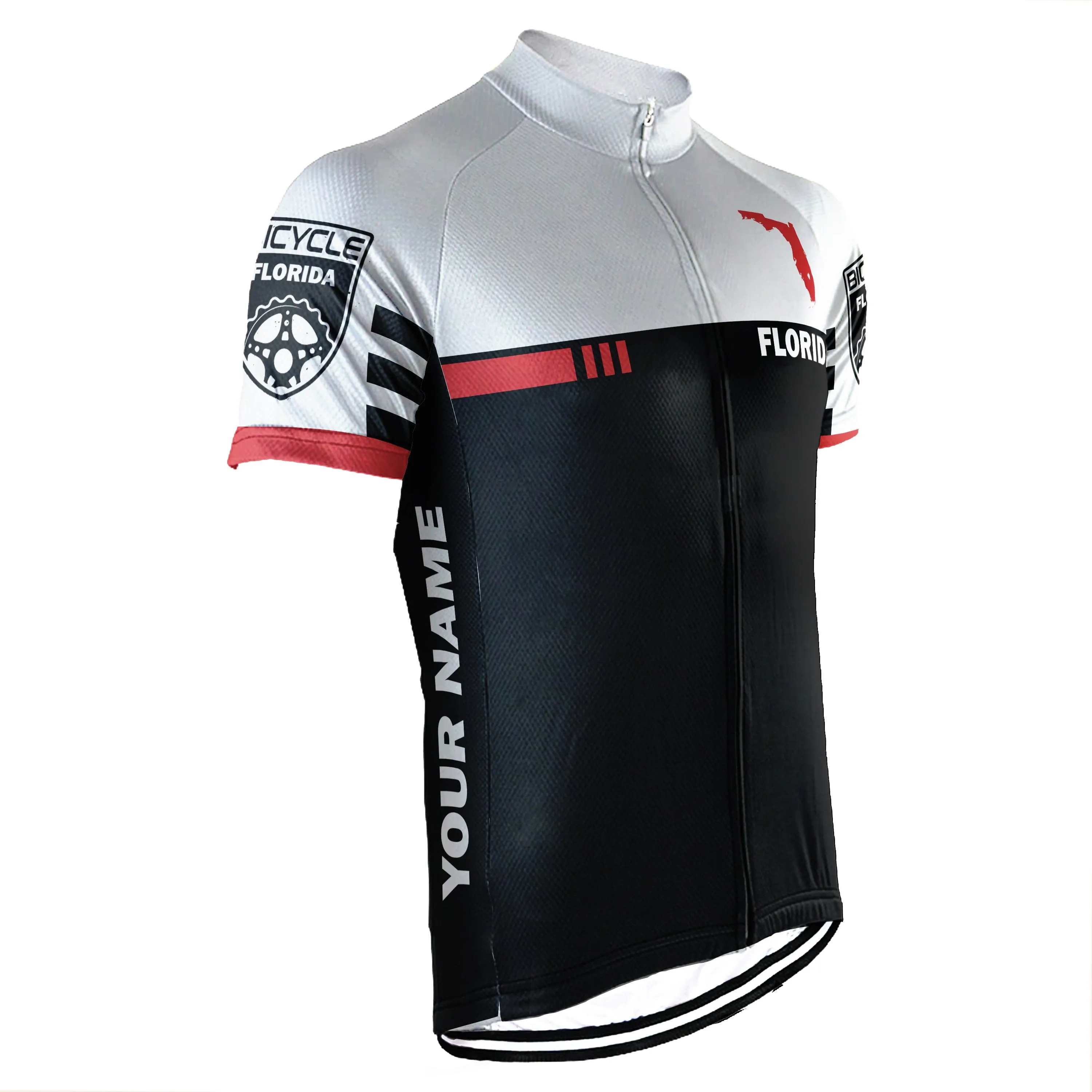 Customized Florida Short Sleeve Cycling Jersey for Men
