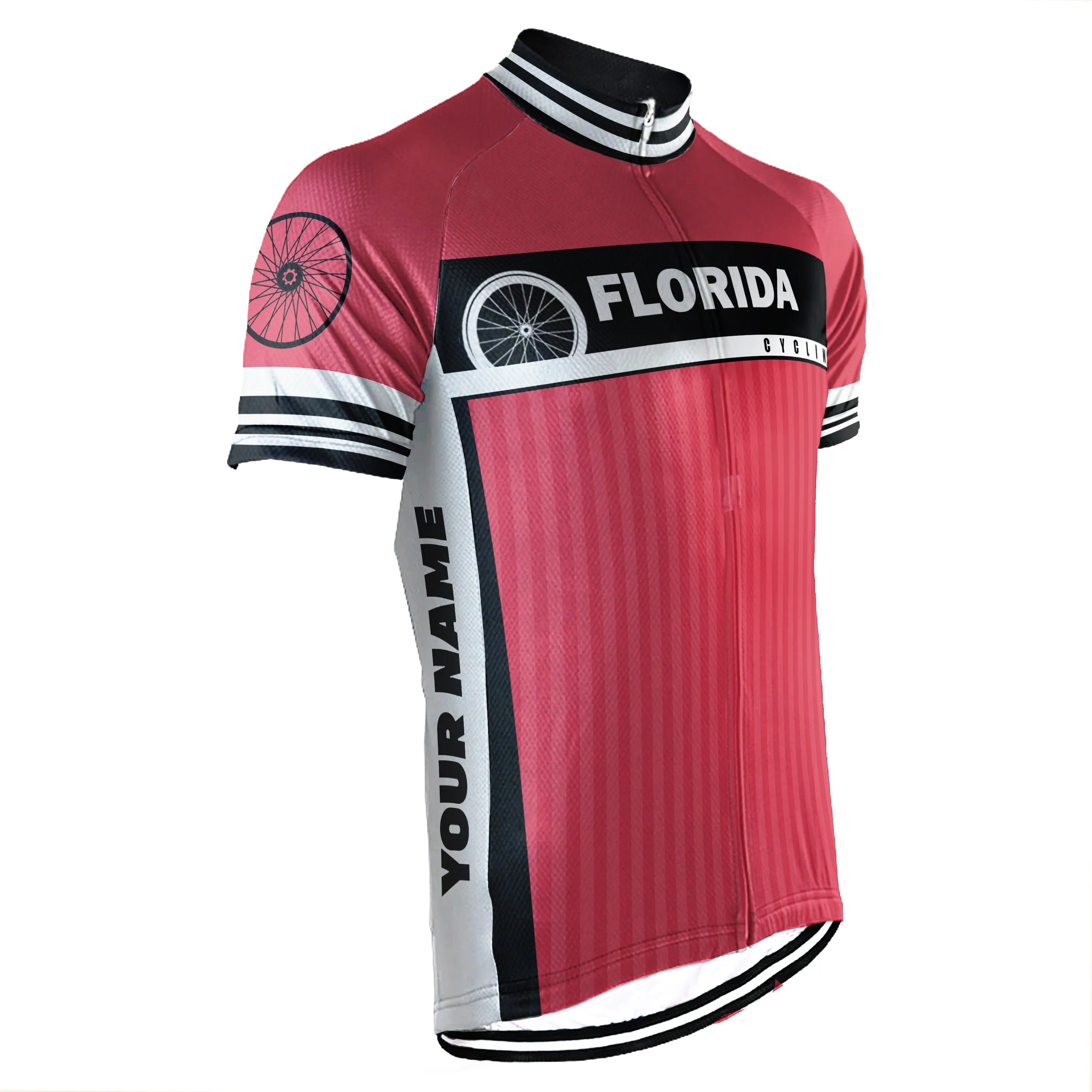 Customized Florida Short Sleeve Cycling Jersey for Men
