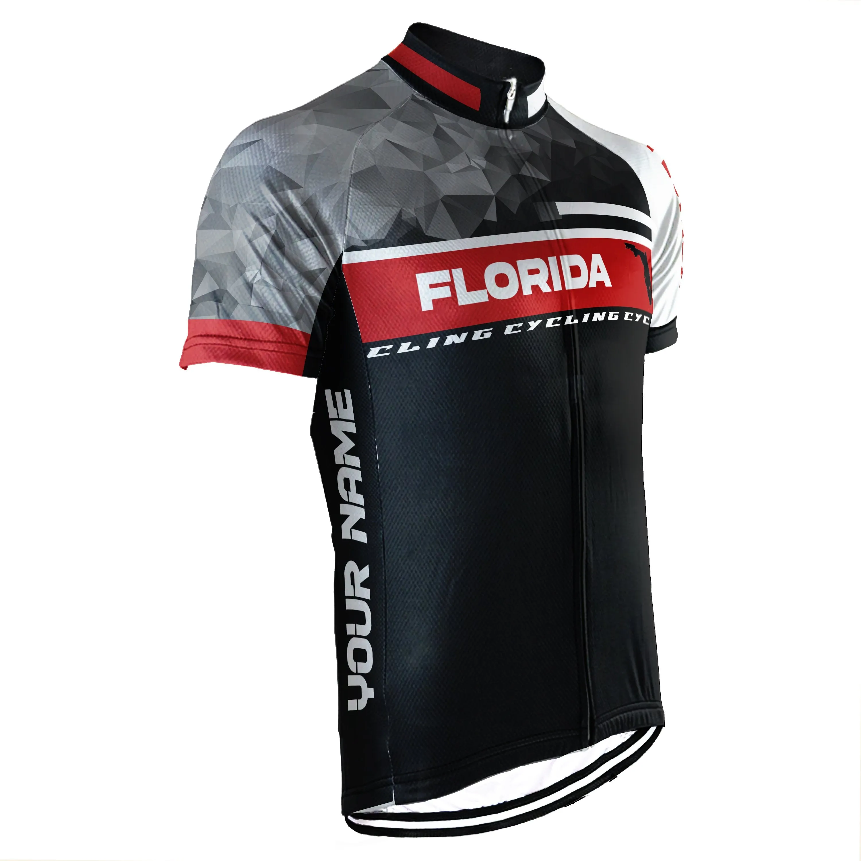 Customized Florida Short Sleeve Cycling Jersey for Men