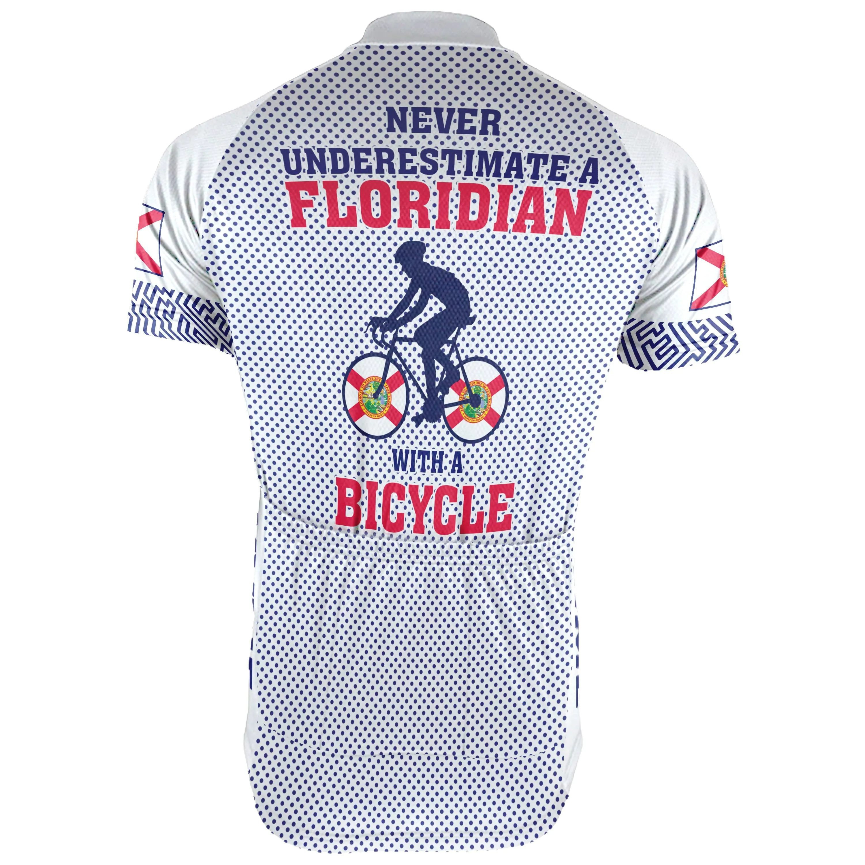 Customized Florida Short Sleeve Cycling Jersey for Men