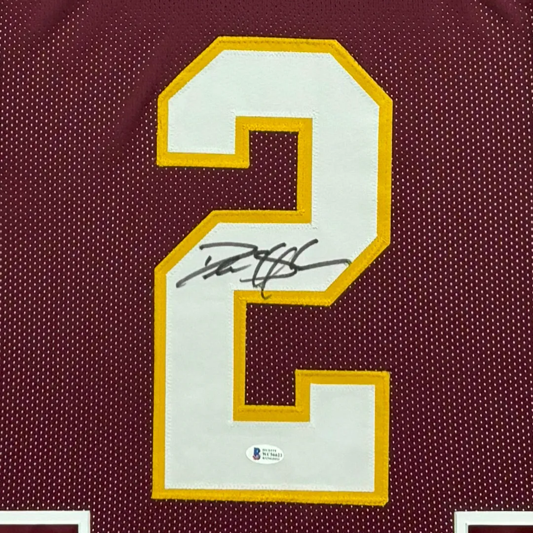 Deion Sanders Signed Maroon Florida State Custom Suede Matte Framed Football Jersey