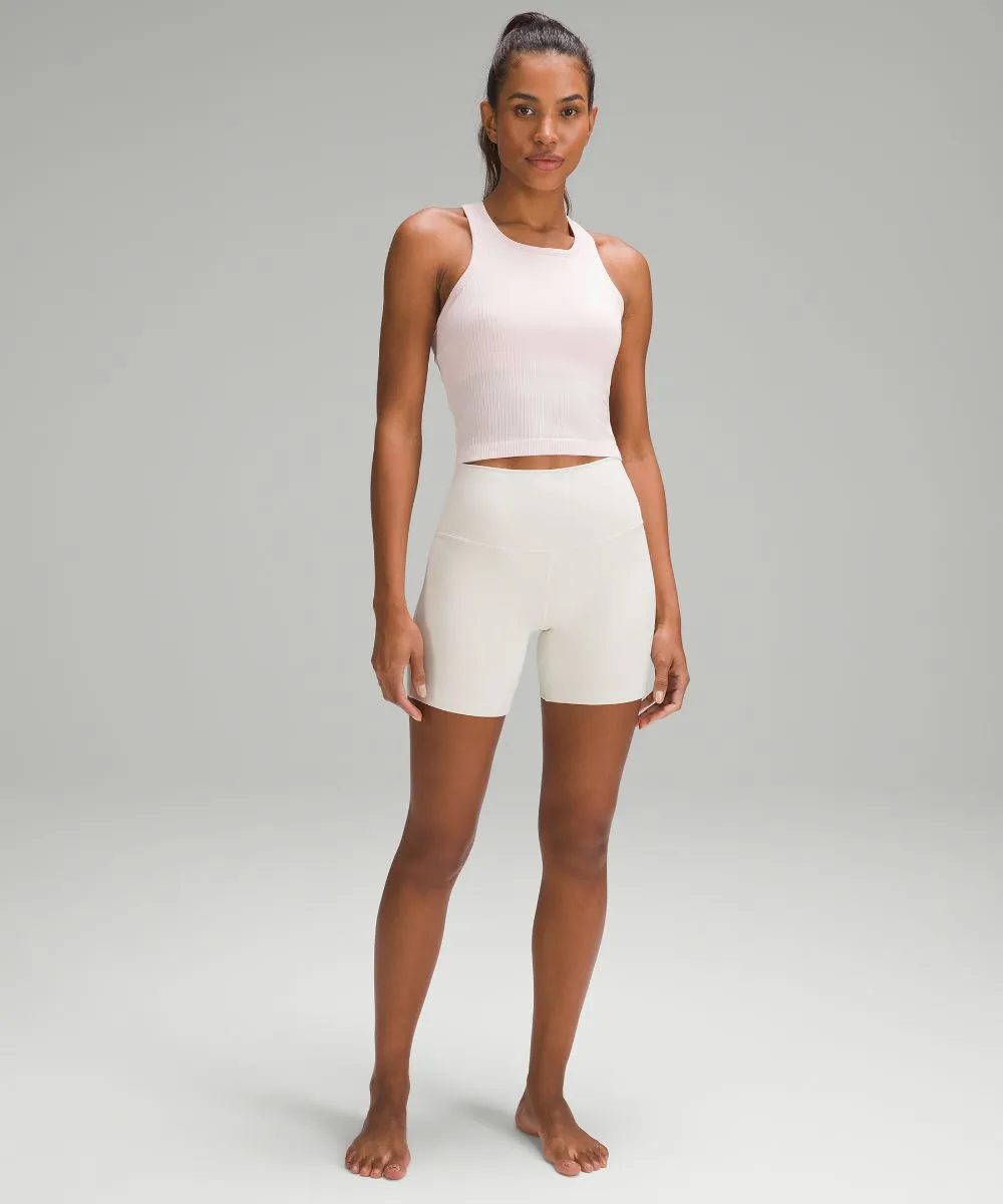 Ebb to Street Lululemon Open Back Crop Tank, Pink