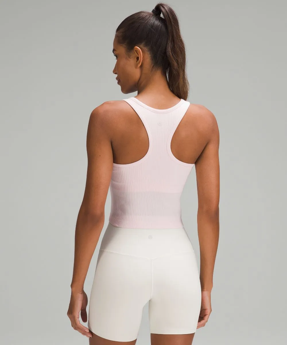 Ebb to Street Lululemon Open Back Crop Tank, Pink