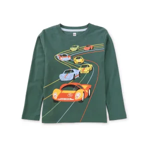 Le Mans Race Graphic Tee - Silver Pine by Tea Collection - FINAL SALE