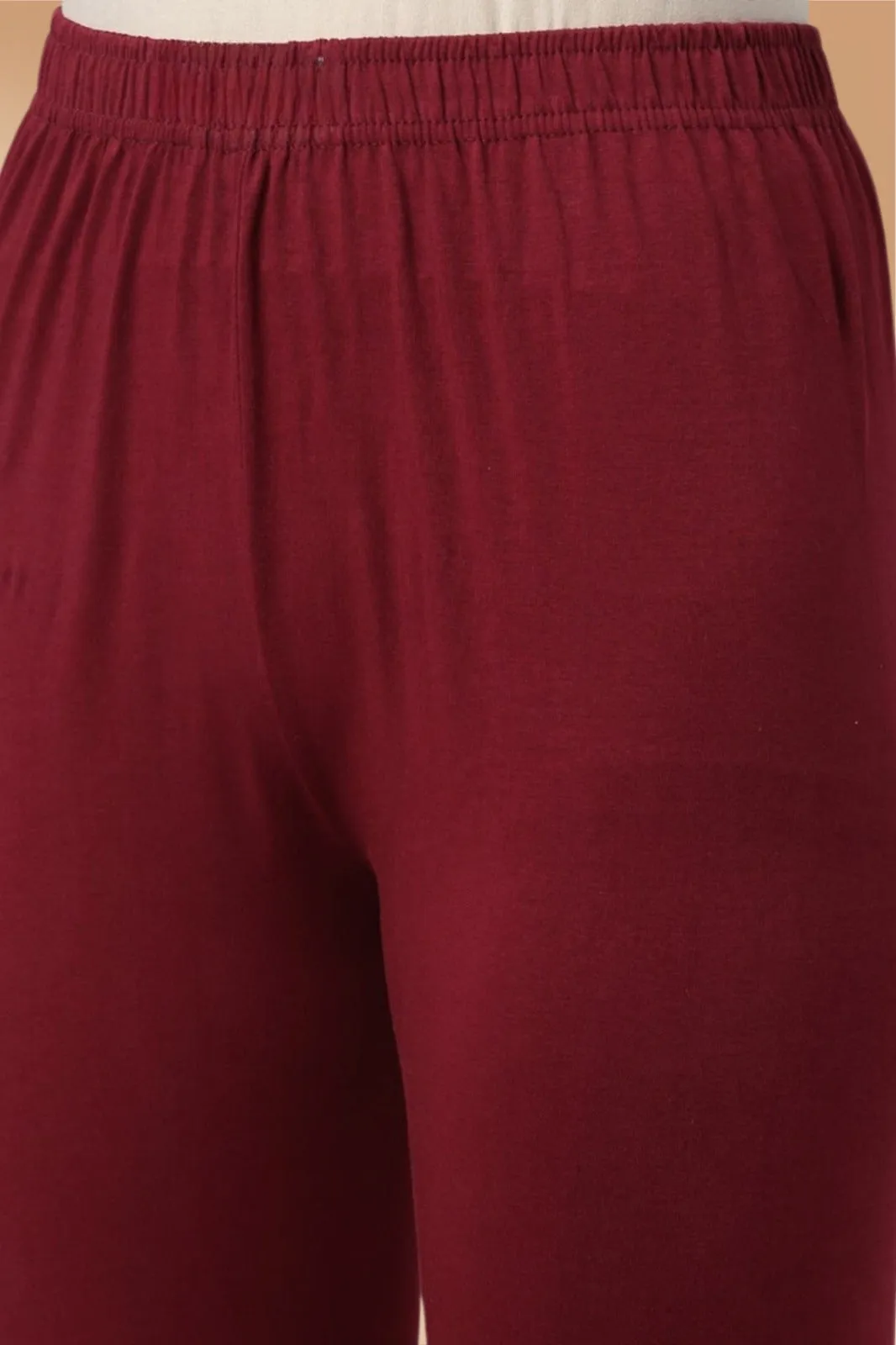 Maroon Cotton Legging