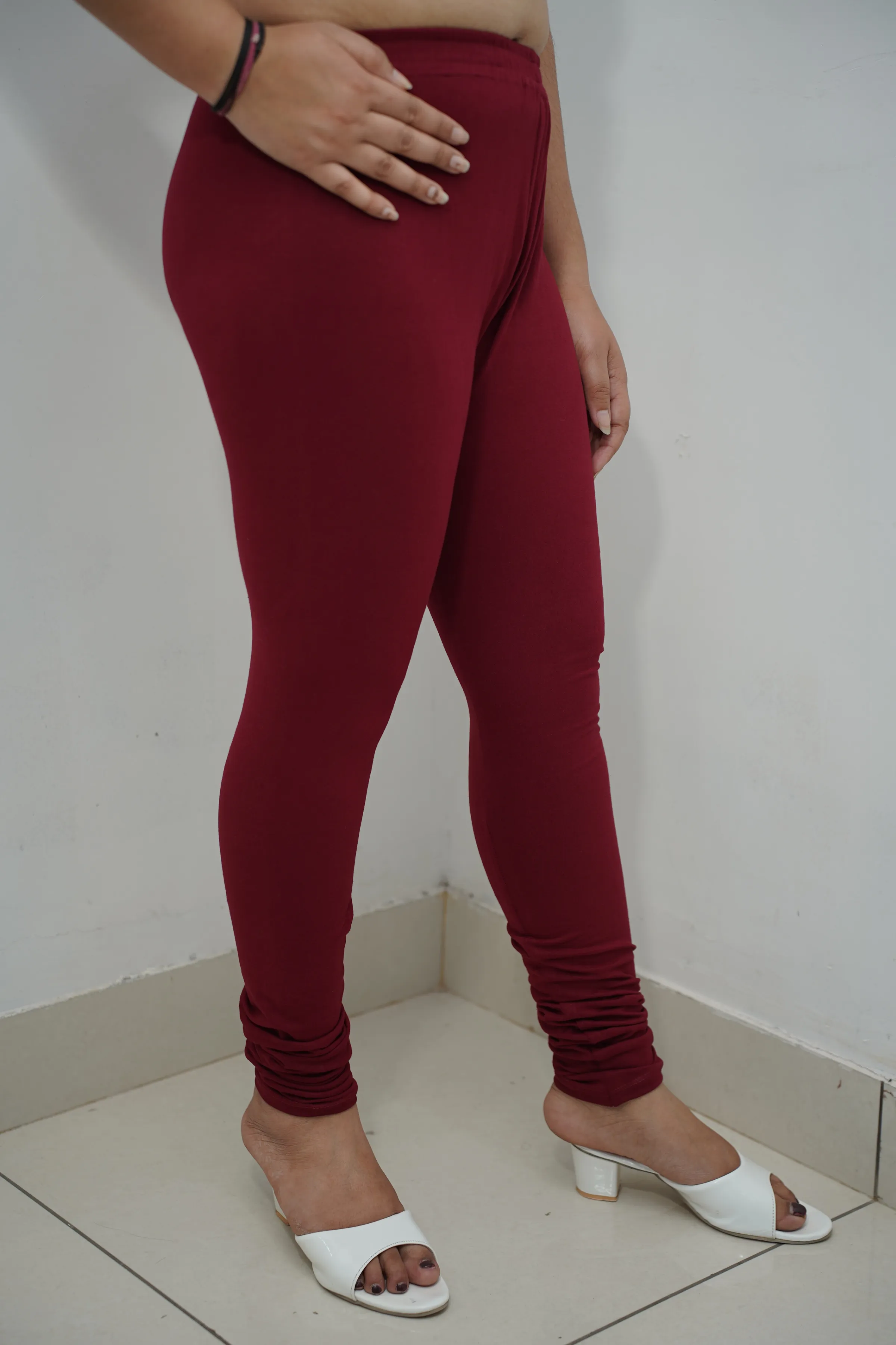 Maroon Cotton Legging