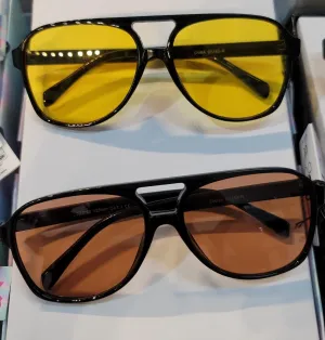 Men Round Plastic Frame Sunglasses