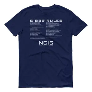 NCIS Gibbs Rules Navy Adult Short Sleeve T-Shirt
