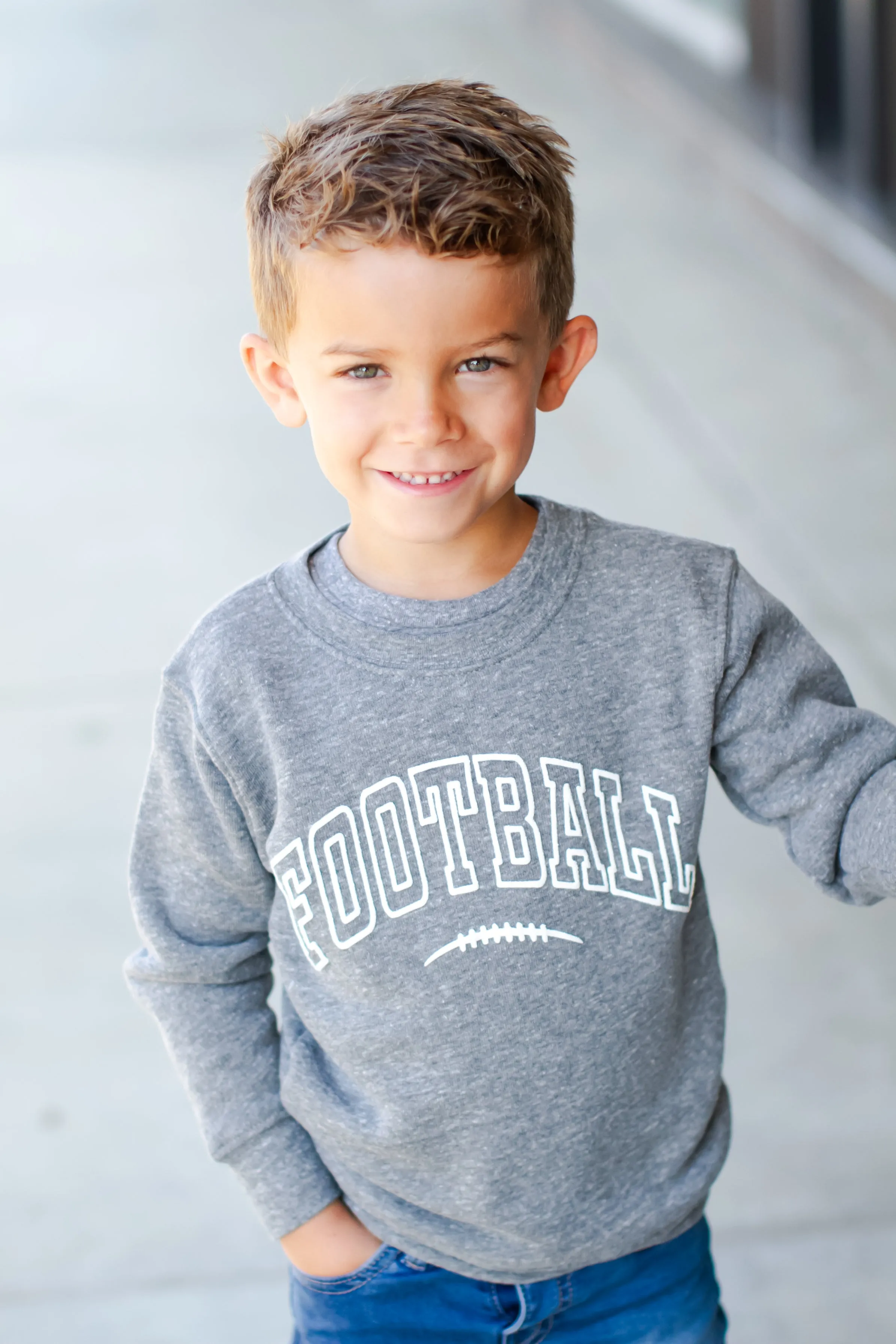 Oat Collective - Football Pullover in Dark Grey