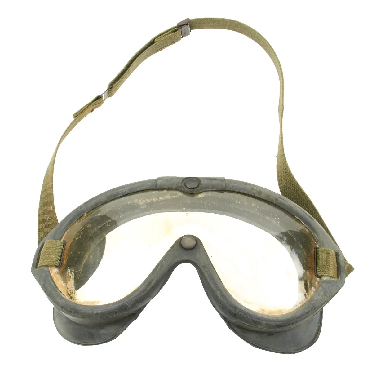 Original U.S. WWII M38 Tanker Helmet by Wilson Athletic Goods with Polaroid M-1944 Goggles