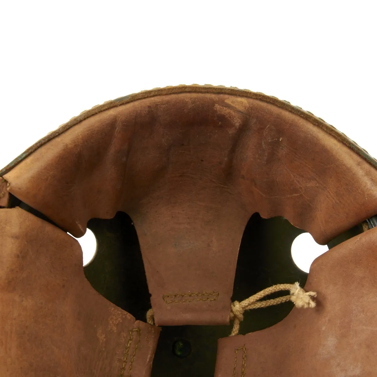 Original U.S. WWII M38 Tanker Helmet by Wilson Athletic Goods with Polaroid M-1944 Goggles