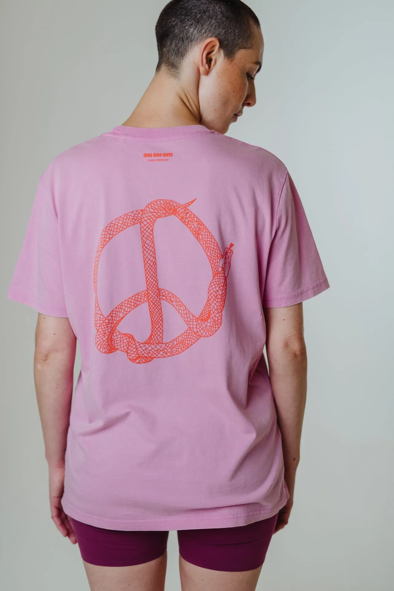 Peacesnake Unisex T-Shirt Pink