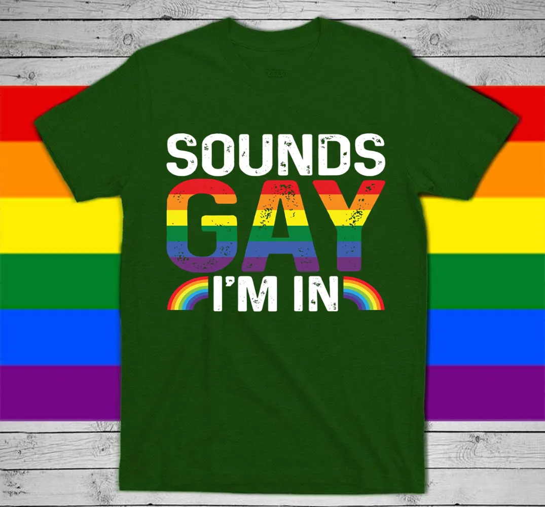 Rainbow T Shirt, Sounds Gay I'm In, LGBT Gay, Pride Rainbow Shirt