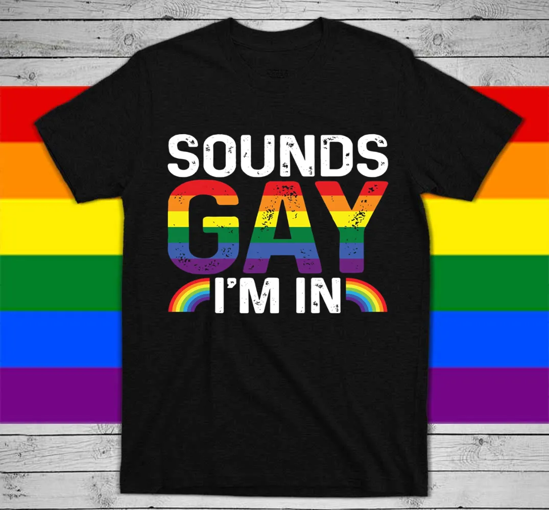 Rainbow T Shirt, Sounds Gay I'm In, LGBT Gay, Pride Rainbow Shirt