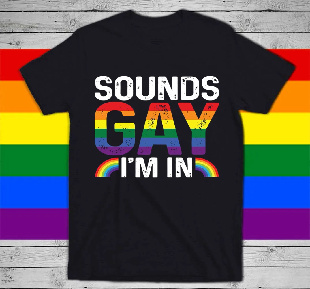 Rainbow T Shirt, Sounds Gay I'm In, LGBT Gay, Pride Rainbow Shirt