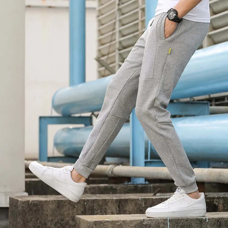 Sports pants men's loose straight spring cotton men's casual long pants fat plus fertilizer large size summer thin weeds