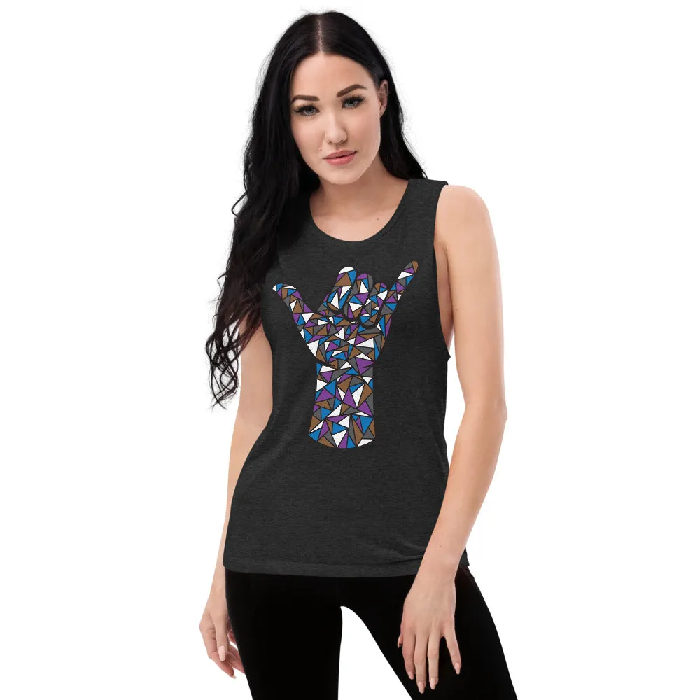 Stained Glass Shaka Ladies’ Muscle Tank